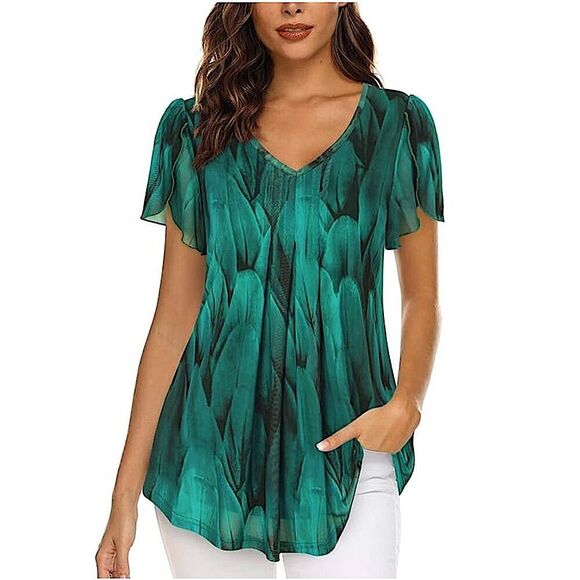 Women's Peacock Tunic Size XXL Beautiful Top NWOT - Picture 1 of 11